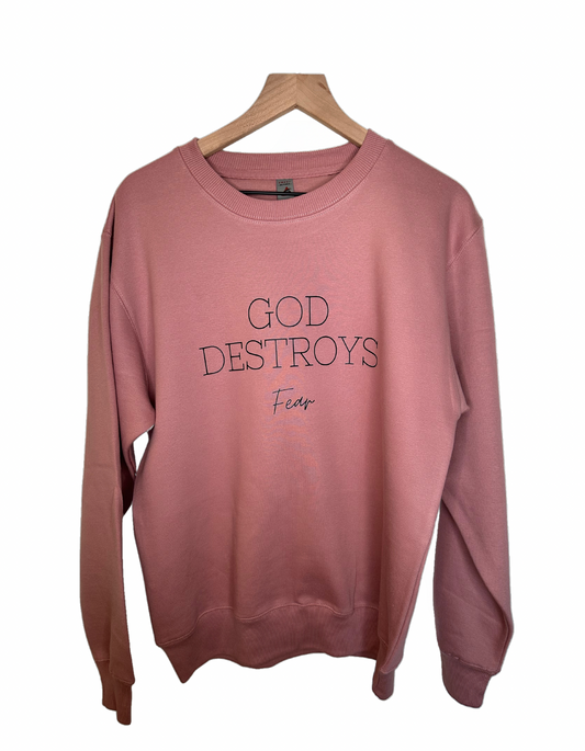 God Destroys Fear Crewneck Women’s Sweater